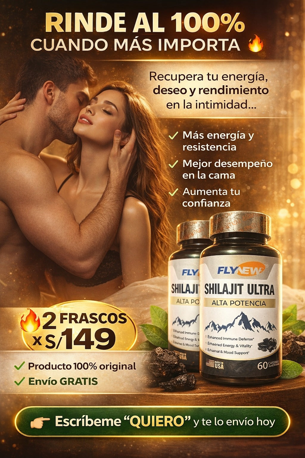 SHILAJIT ULTRA PREMIUM (PARA AUMENTAR TESTOSTERONA) EE.UU
