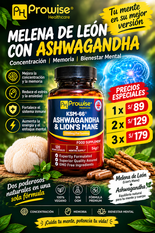 ASHWAGANDHA + MELENA DE LEÓN KSM-66®