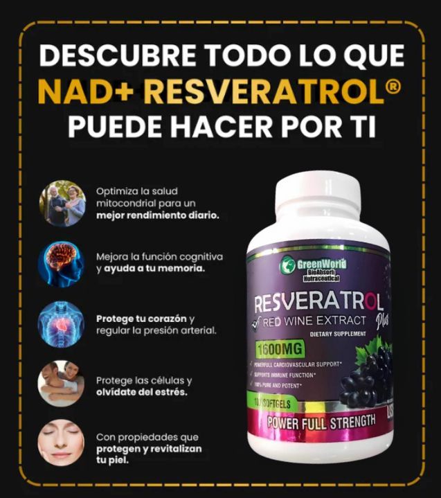 Resveratrol Premium X1600MG  The USA (Rejuvenece Ahora)