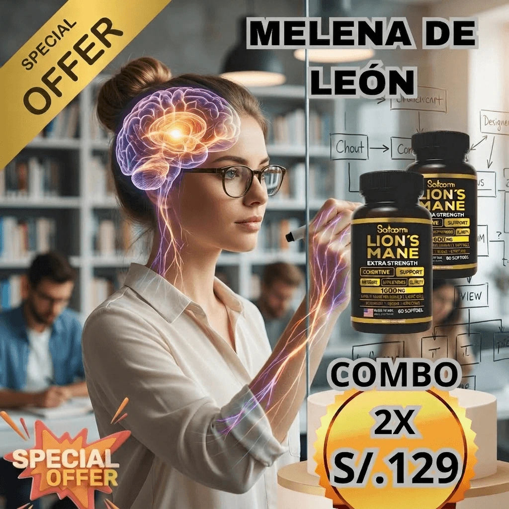 Melena de León (Dale a tu cerebro el impulso que necesita naturalmente)